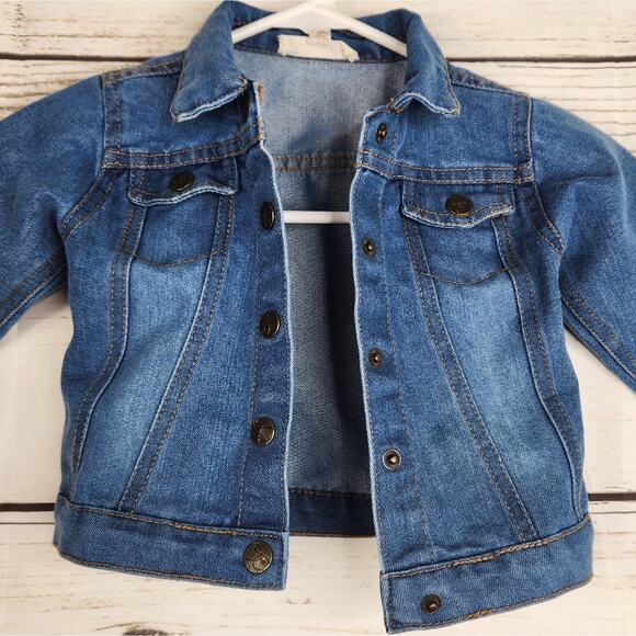 Jessica Simpson Baby Denim Stars Jacket Size 18m Fall Winter - Picture 7 of 9